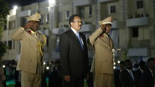 DAAWO  Farmaajo Oo Madaxtooyada Kaga Qaybgalay Xuska Musaasabadda 1-Da Luulyo