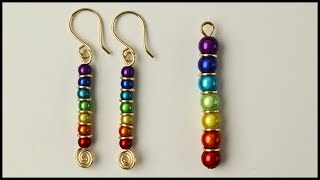 Chakra Miracle Bead Earrings Beginner Wire Jewelry Tutorial