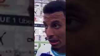 Réaction de Azzedine Ounahi après Olympique de Marseille Reims 1-1 mi temps