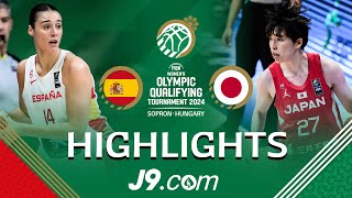 Akatsuki Japan hammer Spain with three-point barrage 🎯💥 | J9 Highlights | FIBA Women's OQT 2024
