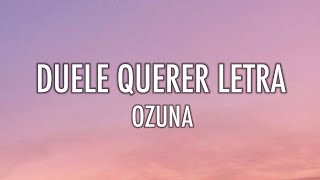 OZUNA DUELE QUERER (LETRA/LYRICS)