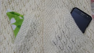 Knitting Side Pocket/ Tirshi Jeb for Cardigan | Jacket | Gents Sweater (Part-1)