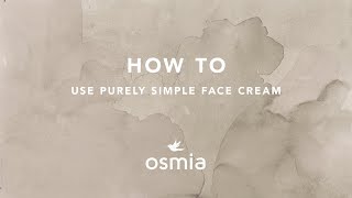 How To Use Purely Simple Face Cream