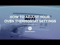 Oven temperature adjustment – using Plus/Minus and Up/Down Keypad