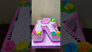 R Latter cake design #video #shorts #lattercake