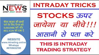 INTRADAY में कैसे पता करे की कौन STOCKS ऊपर  जाएगा या निचे !!! (PART-2)