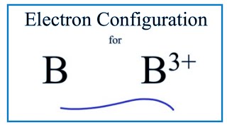 B 3+ Electron Configuration (Boron Ion)