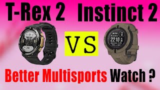 Amazfit T-Rex 2 Vs Garmin Instinct 2: Best Budget Multisports Watch Comparison🏃‍♀️