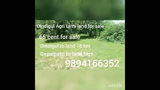 Dindigul Agri farm land for sale  gopalpatti to land 5km. cut road face.65 cent sales.9894166352