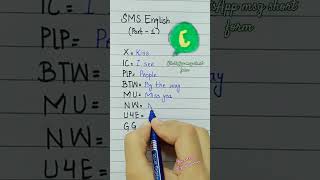 Whatsapp SMS Short Form - Short Chatting Words For Whatsapp #shorts #ShortVideos #trendig #viral