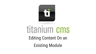 How to edit Content On an Existing page