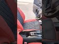 Custom Honda HRV seat covers: red and black leather and ice silk