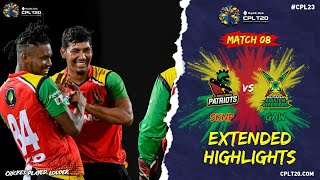 Extended Highlights | St Kitts and Nevis Patriots vs Guyana Amazon Warriors | CPL 2023