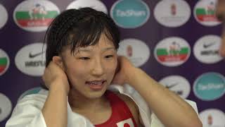 19 year old Yui SUSAKI (JPN) after winning her second world title.