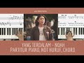 Yang Terdalam - NOAH | Piano Cover | Not Huruf | Chord | Lirik | Partitur Piano | Tutorial