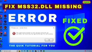 How to Fix Missing MSS32.dll Files in Any PC Game Error on Windows 10 Laptop [in Kannada]
