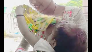 baby Breastfeeding video 2024 Indian baby Breastfeeding vlog 2024 ashwini breastfeeding vlog