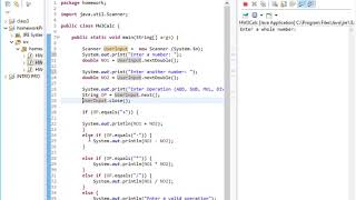 JAVA: building a basic calculator using if and else