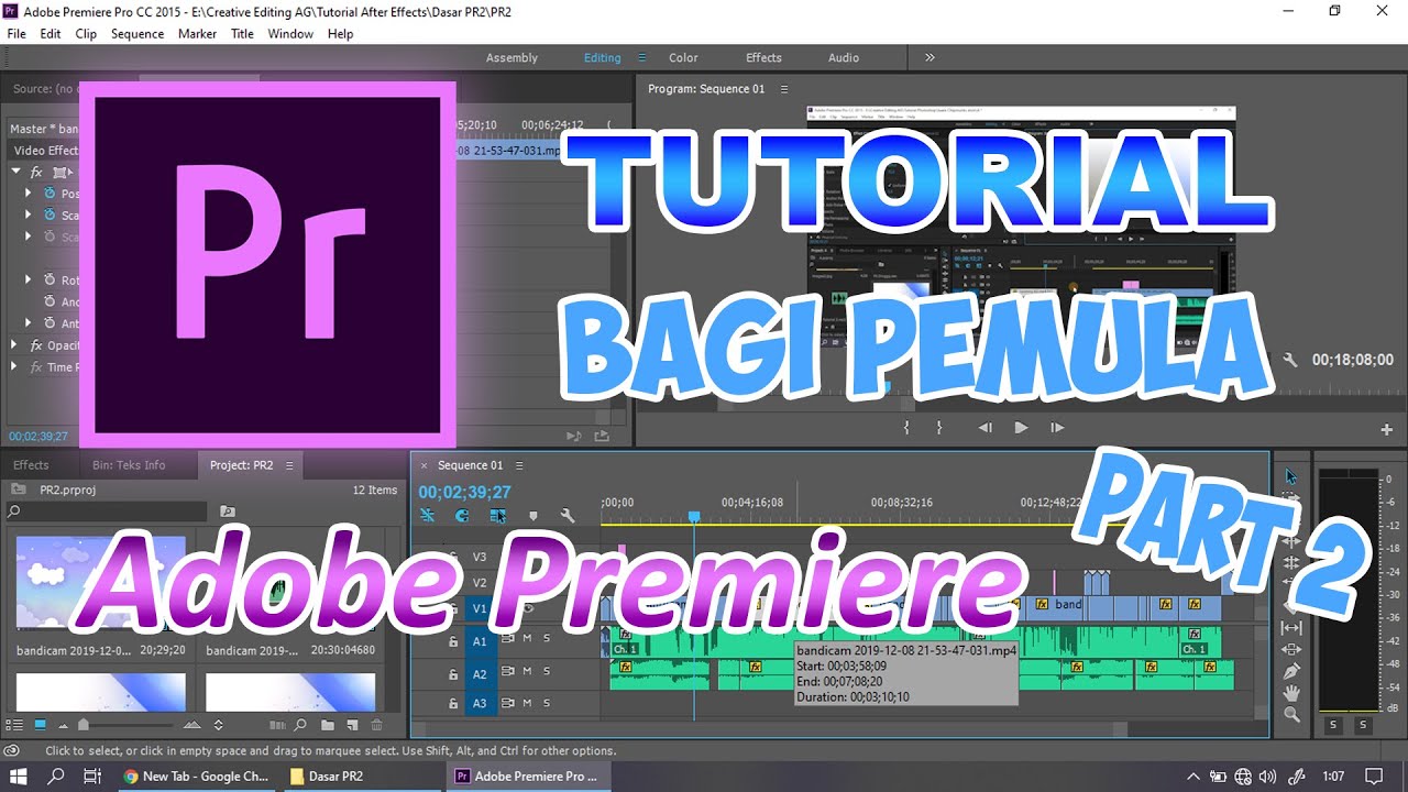 Adobe Premiere Pro Tutorial Dasar 2 Animation Youtube