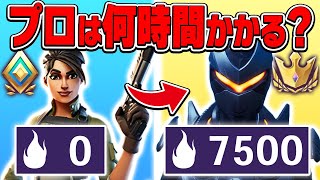 【検証】プロは０からチャンピオンリーグまで何時間かかるの？【フォートナイト/Fortnite】