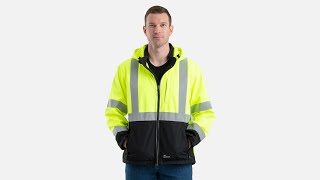 Berne® Men's Hi Vis Class 3 Hooded Softshell Jacket