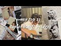 My top 13 Taylor Swift bridges 📖🍂🐈