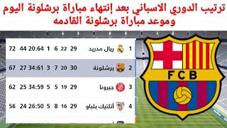 ترتيب الدوري الاسباني بعد مباراة برشلونة نتائج مباريات الدوري الاسباني اليوم