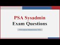 PSA Sysadmin Exam Questions - PSA System Administrator 2023