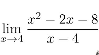 Limit of (x^2 - 2x - 8)/(x - 4) as x approaches 4