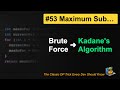 LeetCode #53: Maximum Subarray in Java | Brute Force vs DP vs Kadane's - Real FAANG Optimization!
