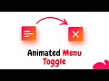 Modern Animated Menu Toggle Button using Html CSS & Javascript
