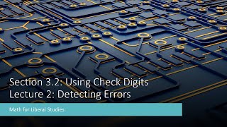 Math for Liberal Studies - Lecture 3.2.2 Detecting Errors