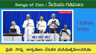 ప్రభు గొప్ప కార్యములు చేసెనని/Prabhu goppa kaaryamulu chesenani/#hebronsongs/Zion songs/#hebron/#new