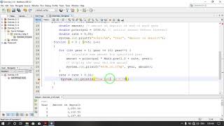 (Modified Compound interest program) java how to program exercise 5.14