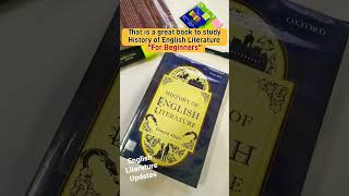 || Best book History of English literature for beginners ||