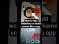 add websites on home screen| website shortcut in Android mobile #shortvideo #tech #viralvideo