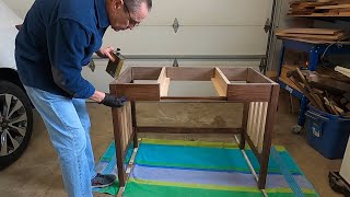 Making a Mission Style Library Table with Walnut and Birdseye Maple