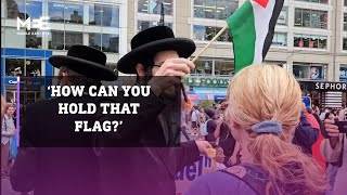 Woman confronts pro-Palestine Jewish protesters in New York
