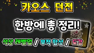 [언디셈버] 카오스던전 한방에 총정리 (석상 렙업/ 부적 합성 / 도감)