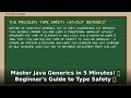 Master Java Generics in 5 Mins! 💡 Beginner's Guide to Type Safety 🛡️ (Java Programming Tutorial)