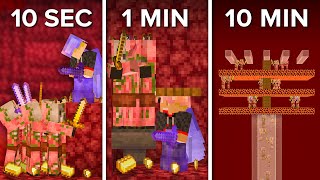 Minecraft Gold Farm in 10 Seconds, 1 Minute & 10 Minutes
