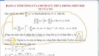 Phương pháp tính tổng của chuỗi lũy thừa