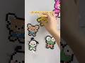 VẼ HÌNH PIXEL lớn để trang trí tường nhà 😱| Bò Cutie #diy #drawing #shorts