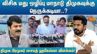 விசிக மது ஒழிப்பு மாநாடு திமுகவுக்கு நெருக்கடியா..? திமுக பிரமுகர் சையத் ஹபீசுல்லா விளக்கம்!