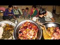 village chicken curry and rice cooking eating by dharme family  || Rural Nepal @ruralnepall