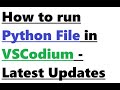 How to run Python File in VSCodium