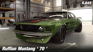 CSR2 | Ruffian Mustang '70' • tune \u0026 shift pattern • 6.64X