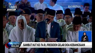 Sambut HUT ke-74 Republik Indonesia, Presiden Gelar Doa Kebangsaan