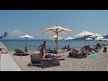 corfu moraitika greece 🇬🇷 playground of the elite beach walking tour 😊🌊🌴 summer 2024. walkingo