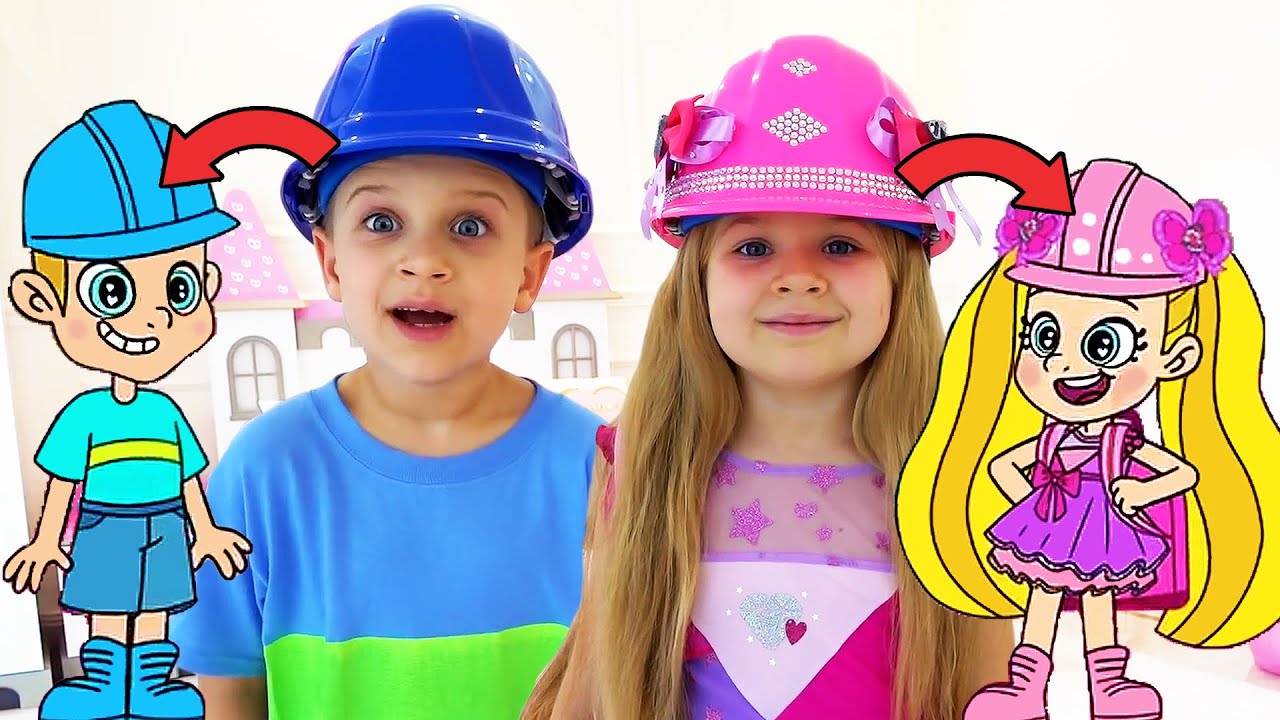 Diana And Roma Travel Into A Magical Cartoon World Youtube